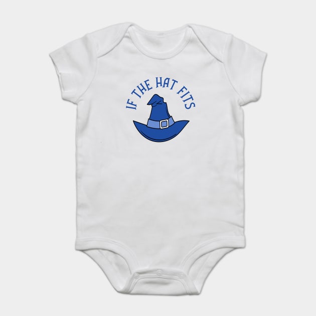 Blue If The Hat Fits Cheeky Witch® Baby Bodysuit by Cheeky Witch